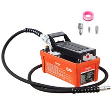 Air Hydraulic Pump Foot Operated Pump 10,000PSI 98in³ 6.6FT Auto Body Shop picture