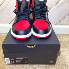 Jordan Air Jordan 1 Mid Reverse Banned Gym Red/Black-White 554724-610 picture