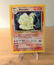 Pokemon TCG Ninetales 12/102 Base Set Holo Rare EN 1999 WotC 80 HP Stage 1 picture