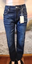 NWT Flamingals Women's #80292 Dark Blue Jeans Size Medium. 32 Inseam picture