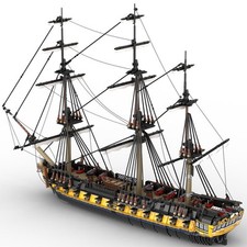 HMS Romulus 44-Gun Frigate Ship MOC Model Building Blocks British Boat Set picture