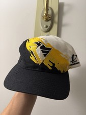 Vintage 90’s Pittsburgh Penguins Logo Athletics Splash NHL Snapback Cap RARE picture