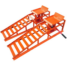 GARVEE 2PCS Hydraulic Car Service Ramps 12,000LBS 5T Portable Auto Truck Lift picture
