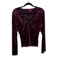 Vintage Friends Y2K Vintage Size Large Velvet Top Burnout Floral Fairy Whimsy picture