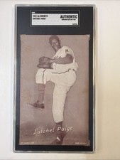 1947-66 Exhibits Satchel Paige SGC A Authentic Cleveland Indians ￼* picture