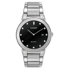 Citizen Eco-Drive Men's Axiom Diamond Accents Silver Watch 40MM AU1060-51G picture