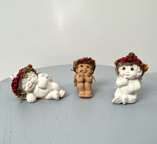 Vintage 1995 Dreamsicles Cherub Angels Lot of 3 Mini Figurines 2.5