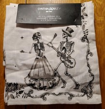 Cynthia Rowley Halloween 🎃 Dancing Skeletons 6-Pack COTTON Napkins 18