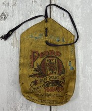 Antique Pedro Cut Plug Tobacco Pouch EMPTY Factory No 1 New York Advertising Bag picture