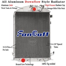 Aluminum 3 Rows Radiator for 1930-1931 Ford Model A Base Ford V8 Conversion 3.3L picture