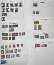 Old Stamp Album Pages - Straits Settlements, Brunei, North Borneo, Southern Rhod picture