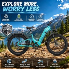 Aipas M1 Electric Bike 1800W Peak Mountain ebike 26