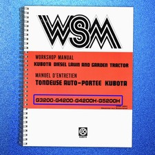 KUBOTA WSM G3200 G4200 G4200H G5200H WORKSHOP MANUAL METAL BOUND, TOUGH FRONT picture