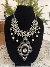 Vintage Sarah Coventry & Cameo Statement Necklace-Repurposed & 1 of a Kind picture