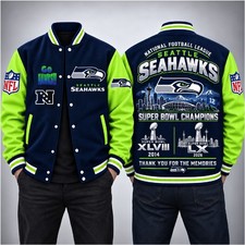 Seattle Seahawks Football Baseball Jacket picture