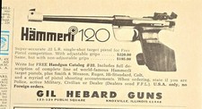 VTG 1974 Hammerli 120 .22 LR Target Pistol Print Ad Gil Hebard Guns Knoxville TN picture