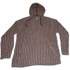 The Territory Ahead Mens Large L Striped 100% Cotton Baja Hoodie Pullover Surf picture