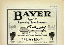 Bayer Co. Revolving Soot Blowers St. Louis, Missouri 1923 Vintage Print Ad picture