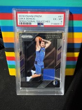 2018-19 Panini Prizm - Sensational Swatches Luka Dončić #87 PSA 6 picture
