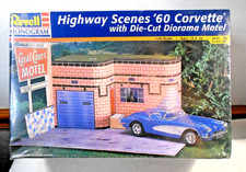 Highway Scenes Revell Monogram 1960 Corvette Motel Diorama Model Kit Vintage NIB picture