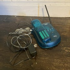 VTech VT 9111 Translucent Cordless Phone 900 MHz VTG Y2K 90s Aqua New Battery picture