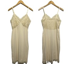Vintage 1940’s Seamprufe Slip Women’s Yellow Size Small Intimates Sleeveless picture