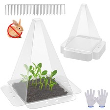 20 Pack Garden Cloches for Plants - Clear Reusable Plastic Seedling Covers wi... picture