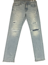 American Eagle Men's NWT Airflex Light Wash Blue Jeans 32x32 Athletic Skinny picture