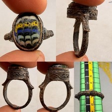 Rare Found Ancient Roman Mosaic Glass Rare Ring picture