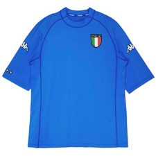 Vintage Italy 2000-02 Kappa Home Football Jersey Blue Soccer Shirt Size L picture