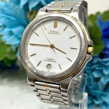 Citizen Forma Quartz Wristwatch White Dial Two Tone Bracelet 10 Bar picture