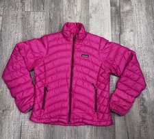 Patagonia Women’s Pink Full Zip Down Puffer Jacket Size Medium Fuchsia picture