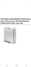 🔴HOFFMAN A20H2006SSLP Enclosure Stainless Steel 4X 20x20x6 WallMount HINGED‼️ picture
