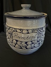Vintage Marzi & Remy Rumtopf #3042 Blue Beige Fermenting Crock w/Lid 1960s picture