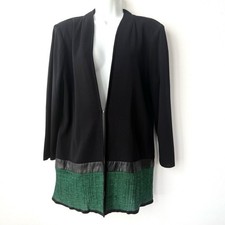 Misook  cardigan sweater women Medium Green Black picture