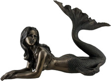 Veronese Design Large Bronze Finish Mermaid Statue 26 Inches Long picture