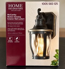 Home Decorators McCarthy Motion Sensor Outdoor Wall Lantern Bronze NEW picture