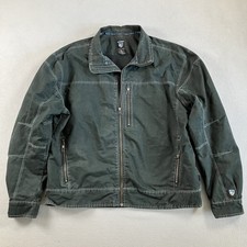 KÜHL Burr Vintage Patina Dye Canvas Workwear Jacket Men’s XXL Black Full Zip picture