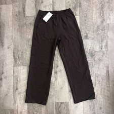 Athleta Form Knit Straight Pant Brown High Rise Recycled Cotton Stretch Medium picture