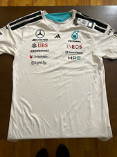 adidas Mercedes-AMG Petronas F1 Racing Shirt White/Black/Teal Size S picture