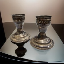 Vtg  Revere Silversmiths Inc. Candle Holders 3481 Sterling Silver 925 3 1/2”T picture