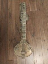 Rare 1950s Handcrafted Indian Brass Sitar–30