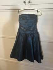 Scott McClintock Vintage Strapless ruched blue Dress Prom party picture