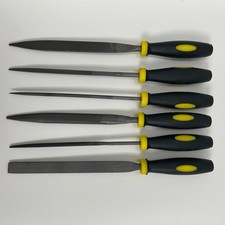 Grobet USA 6-Piece Cross Cut File Set With Handles, 18cm, Item No. 32.510 New picture