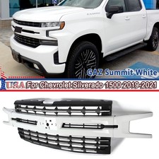 FOR 2019-2021 SILVERADO 1500 Z71 CUSTOM FRONT GRILLE W/SUMMIT WHITE CENTER TRIM picture
