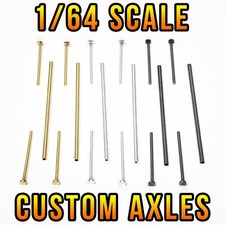 1/64 Scale Custom Adjustable AXLES for Hot ..... Real Riders Wheels Rims Tires picture
