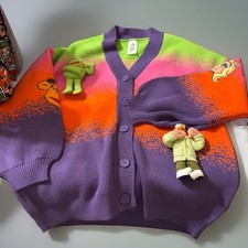 NWT D23 Disney 2026 The Muppet Show Plush Cardigan Sweater 50th Anniversary XL picture