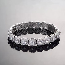 9mm Baguette Bracelet 5A CZ Iced Out Simulated Diamond Men's Jewelry picture