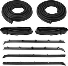 Weatherstrip Kit Door Window Run Channel Sweep Felt Seal Kit For 81-91 Chevy GMC picture