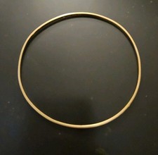 Vintage 14K Yellow Gold Round Slip-On Bangle Bracelet 6.10 Grams 585 Solid MG picture